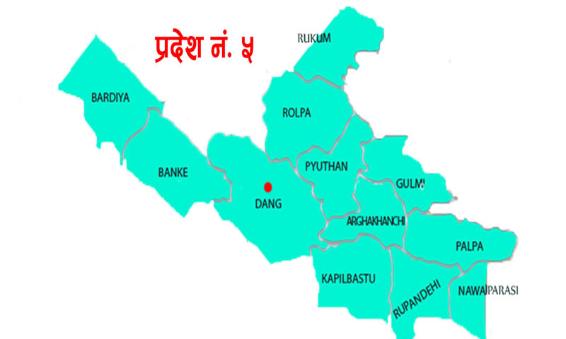 प्रदेश नम्बर ५ को नाम लुम्बिनी र राजधानी दाङलाई बनाउने प्रस्ताव