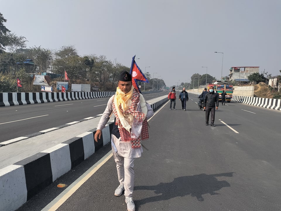 परियारको मेची-महाकाली उल्टो पैदल यात्रा सुरू